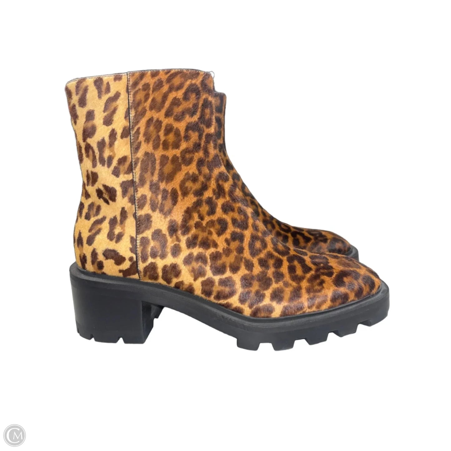 Boots Luxury Designer By Jimmy Choo In Animal Print, Size: 8.5