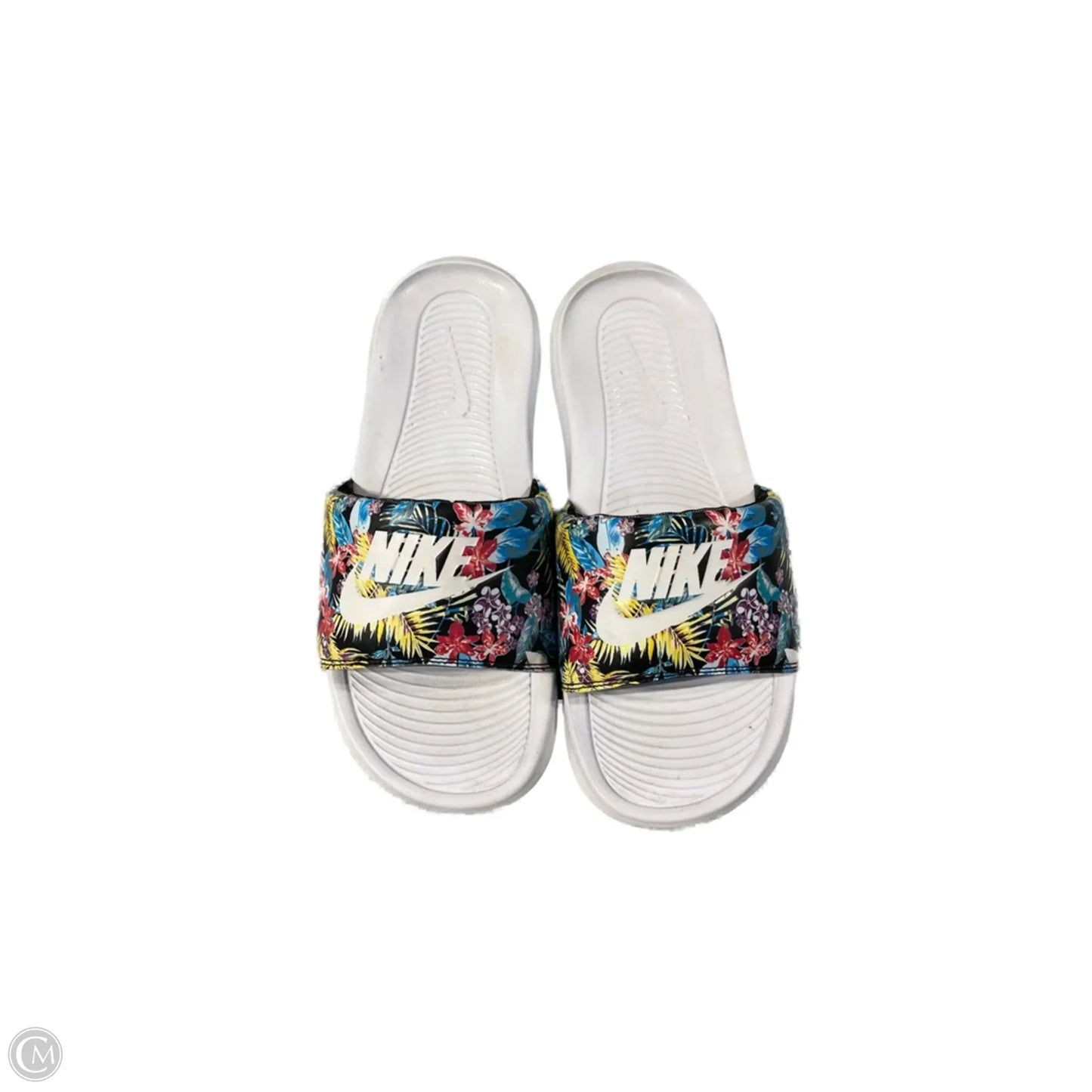 Sandals Flip Flops By Nike In Floral Print, Size: 10