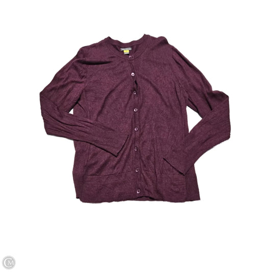 Cardigan By Eddie Bauer In Purple, Size: L