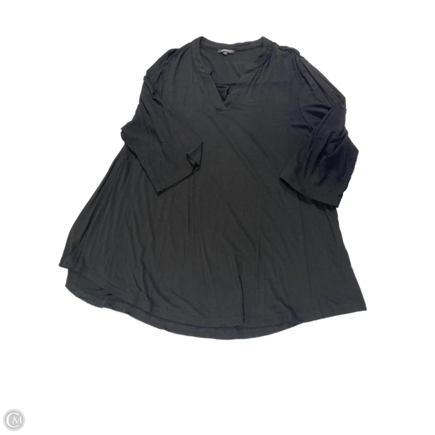 Top Long Sleeve By Cme In Black, Size: 2x