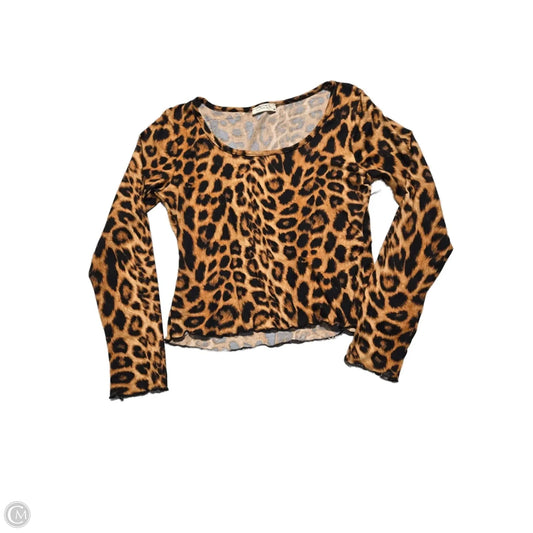 Top Long Sleeve By Olivia Rae In Animal Print, Size: L