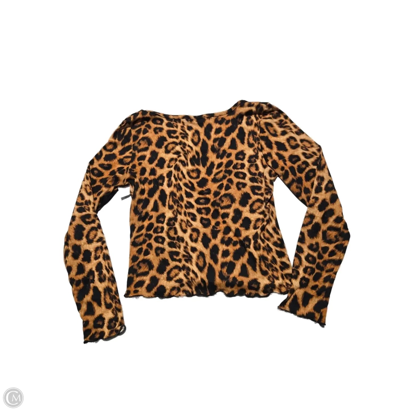 Top Long Sleeve By Olivia Rae In Animal Print, Size: L