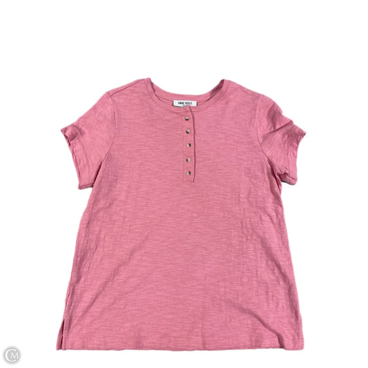 Top Short Sleeve Basic By Nine West In Pink, Size: M