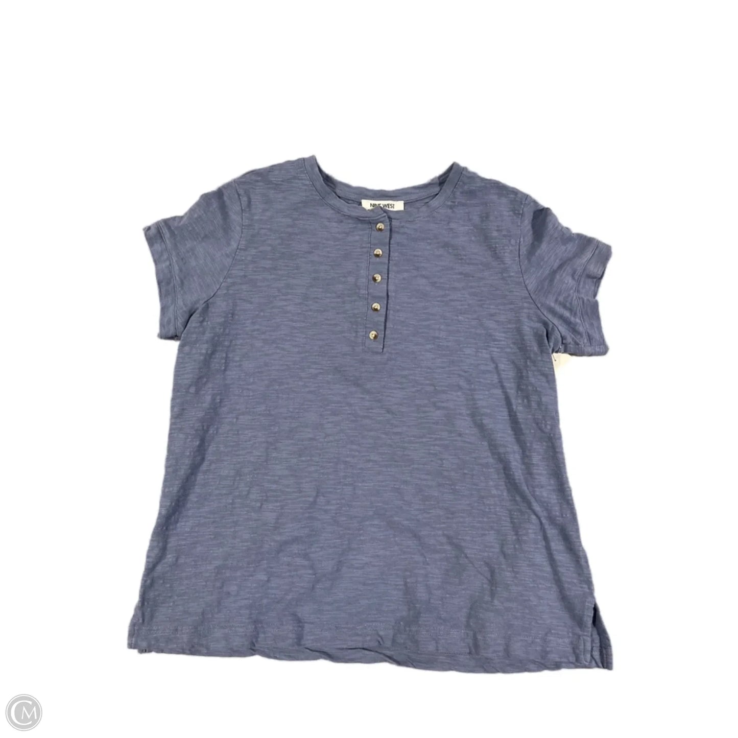 Top Short Sleeve Basic By Nine West In Blue, Size: M