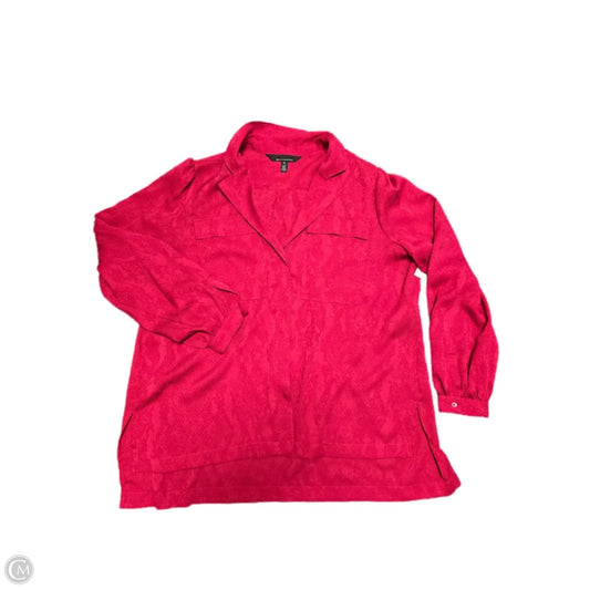 Blouse Long Sleeve By White House Black Market In Pink, Size: M