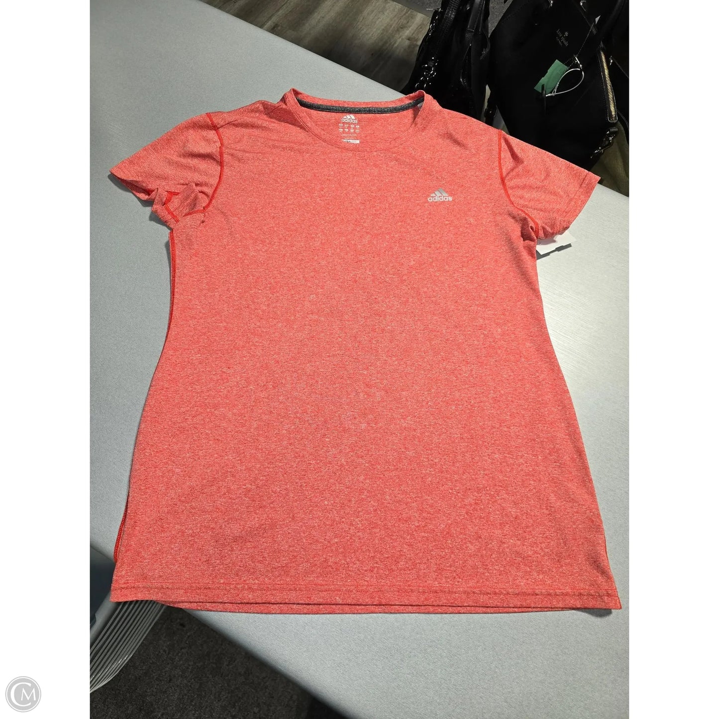 Athletic Top Short Sleeve By Adidas In Red, Size: Xl