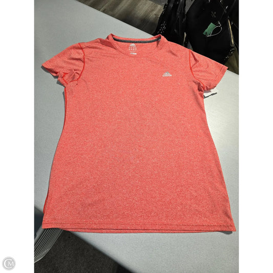 Athletic Top Short Sleeve By Adidas In Red, Size: Xl