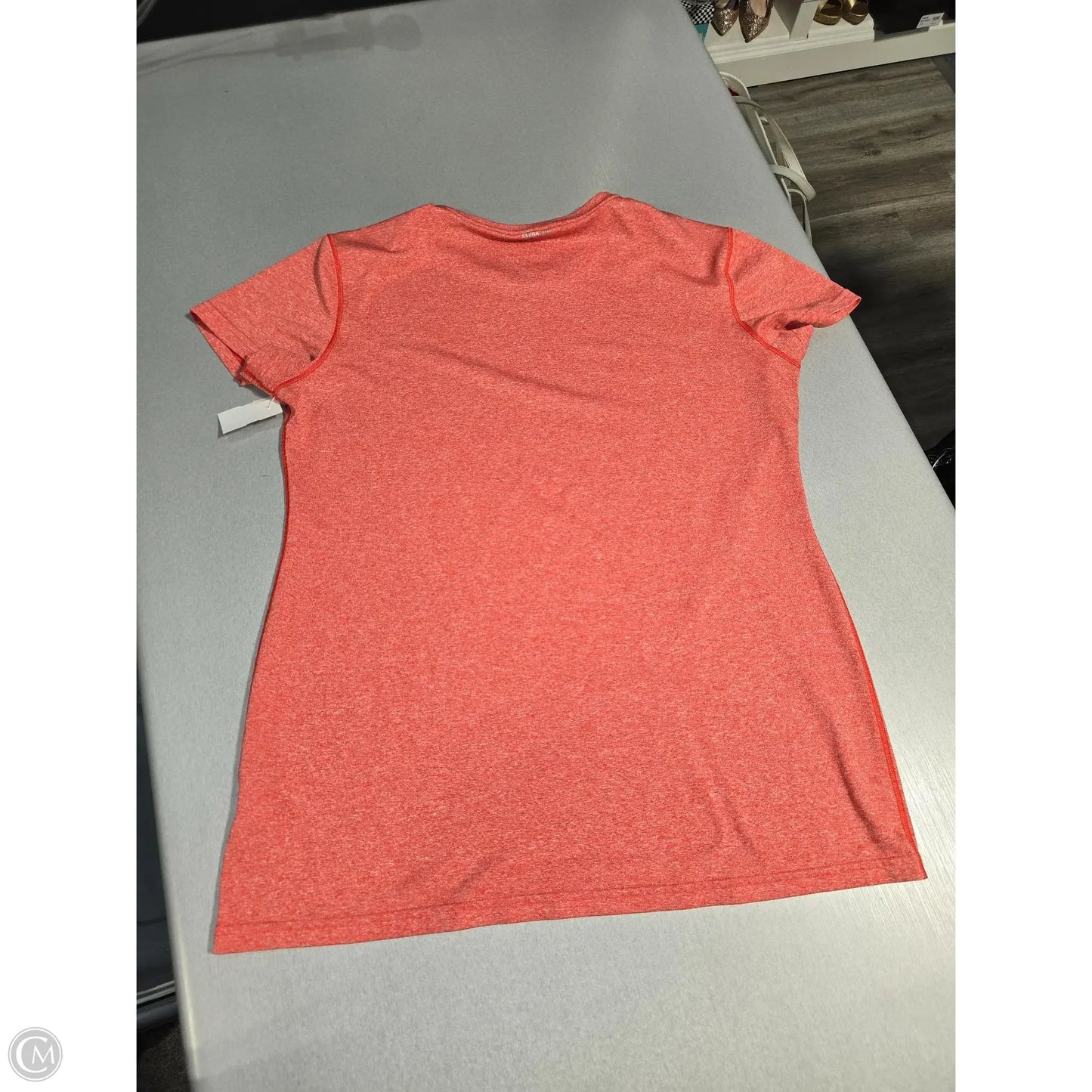 Athletic Top Short Sleeve By Adidas In Red, Size: Xl