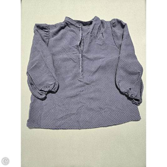 Top Long Sleeve By Max Studio In Blue, Size: S