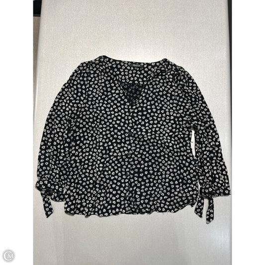 Top Long Sleeve By Madewell In Floral Print, Size: Xl