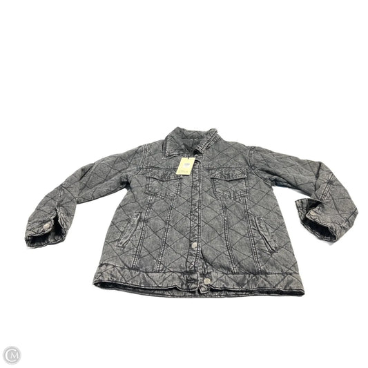 Jacket Puffer & Quilted By Elan In Grey, Size: S