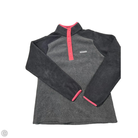 Jacket Fleece By Columbia In Black & Grey, Size: M