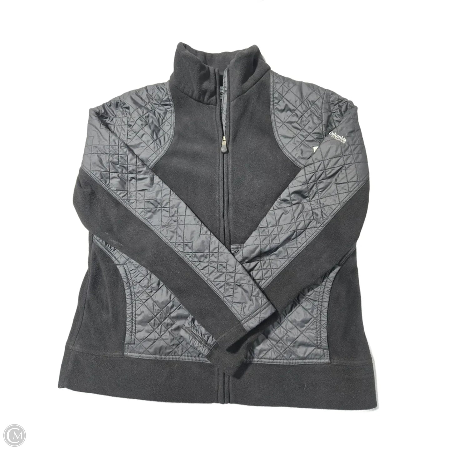 Jacket Fleece By Columbia In Black & Grey, Size: L