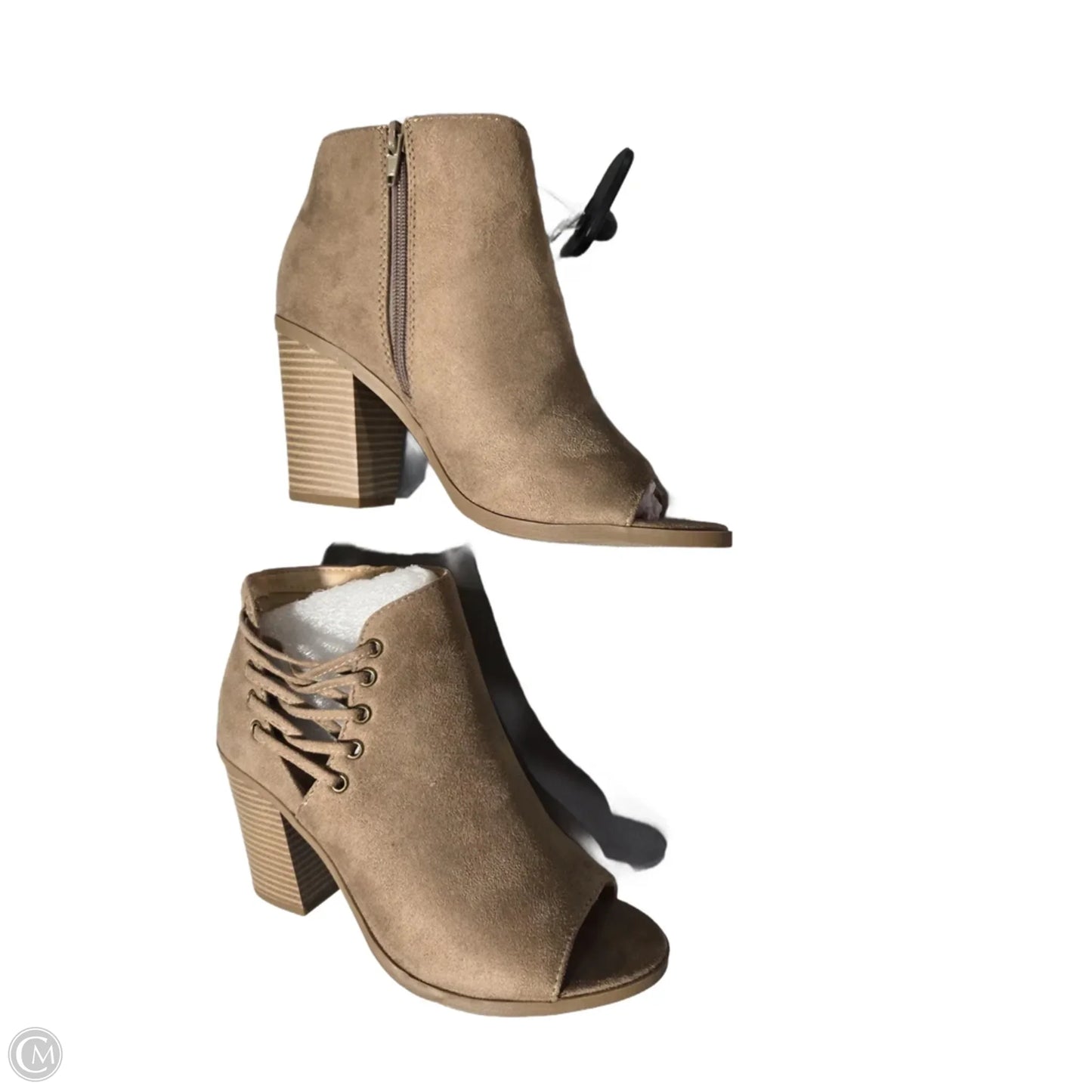 Shoes Heels Block By Soda In Tan, Size: 8.5