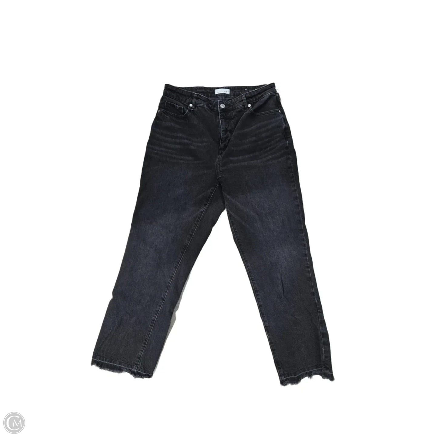 Jeans Straight By Loft In Black Denim, Size: 8