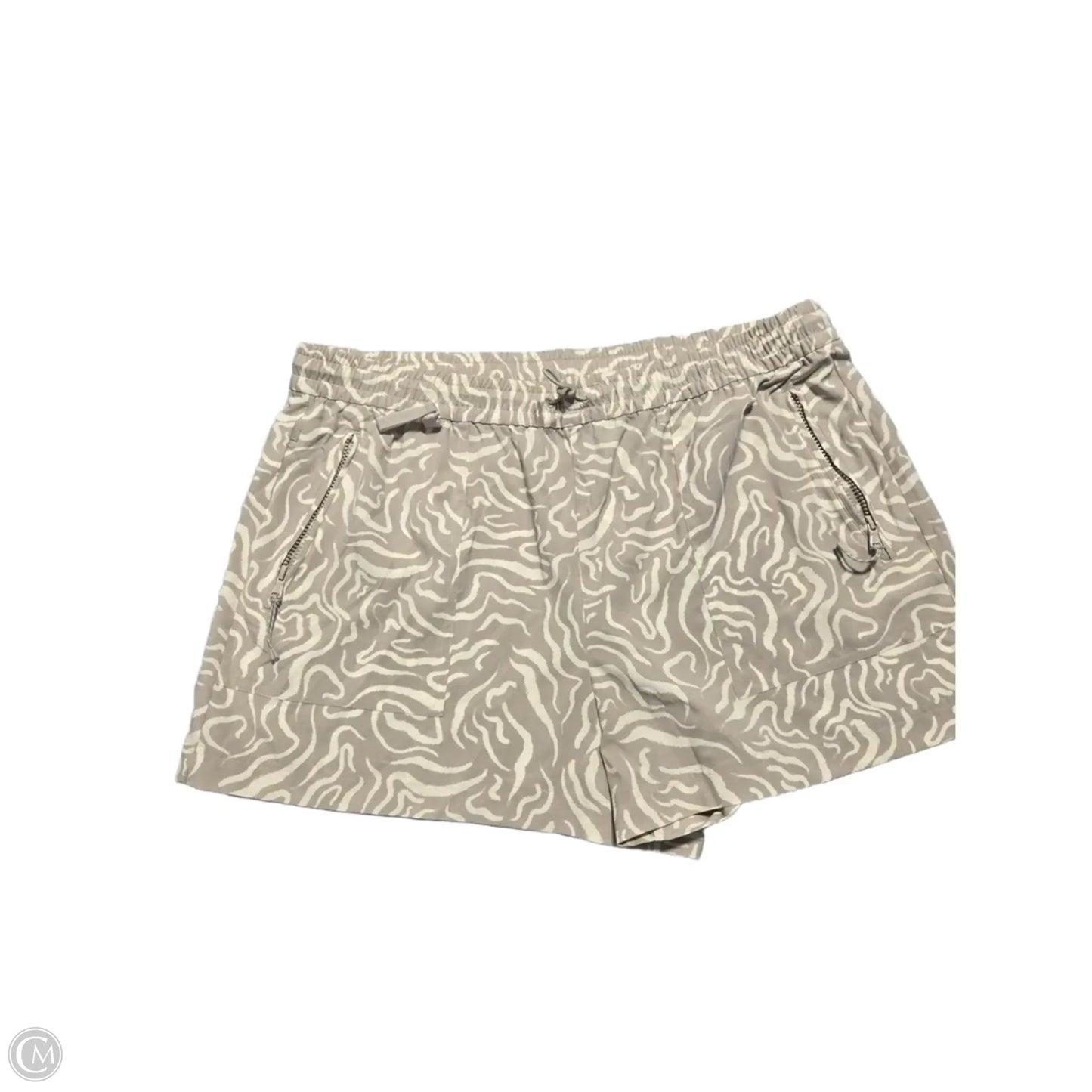 Top 2pc Long Sleeve By Lou And Grey In Tan & White, Size: Xxl