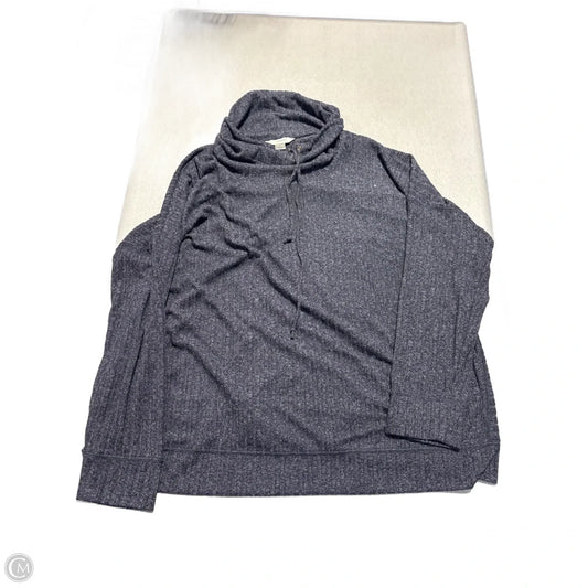 Top Long Sleeve By Cj Banks In Navy, Size: 3x