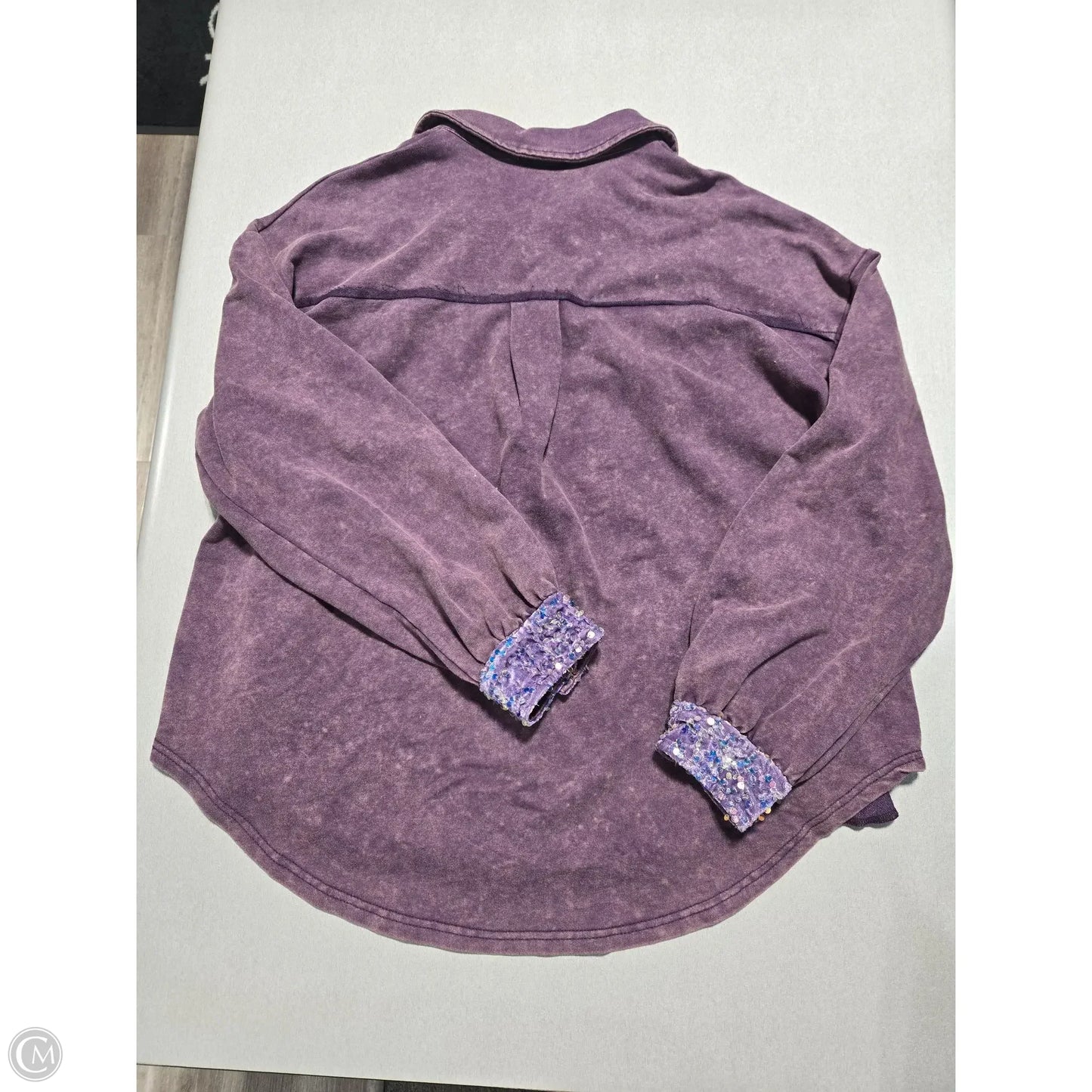 Top Long Sleeve By White Birch In Purple, Size: S