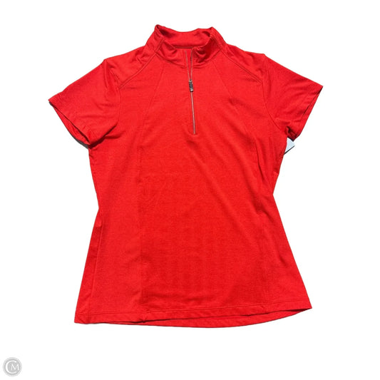 Athletic Top Short Sleeve By Tail In Orange, Size: S