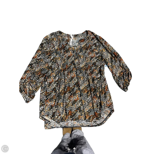 Top Long Sleeve By Ny Collection In Multi-colored, Size: Xl