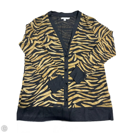Top 2pc Long Sleeve By Chicos In Animal Print, Size: L