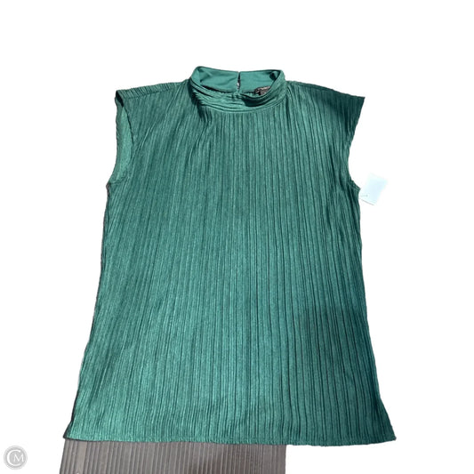 Top Sleeveless By Ann Taylor In Green, Size: L