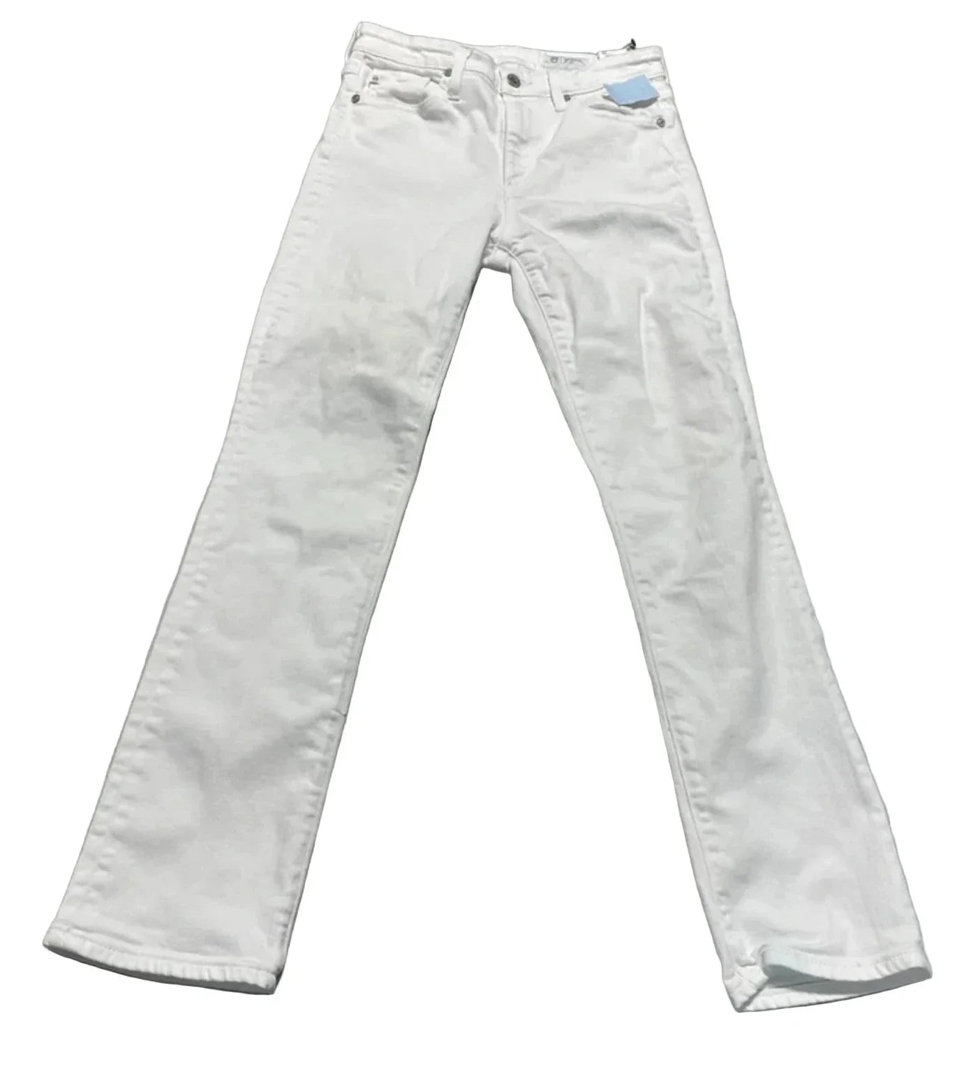 Jeans Straight By Ag Jeans In White Denim, Size: 2