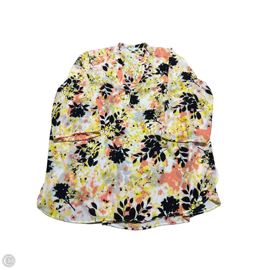 Top 3/4 Sleeve By Boutique + In Floral Print, Size: 1x