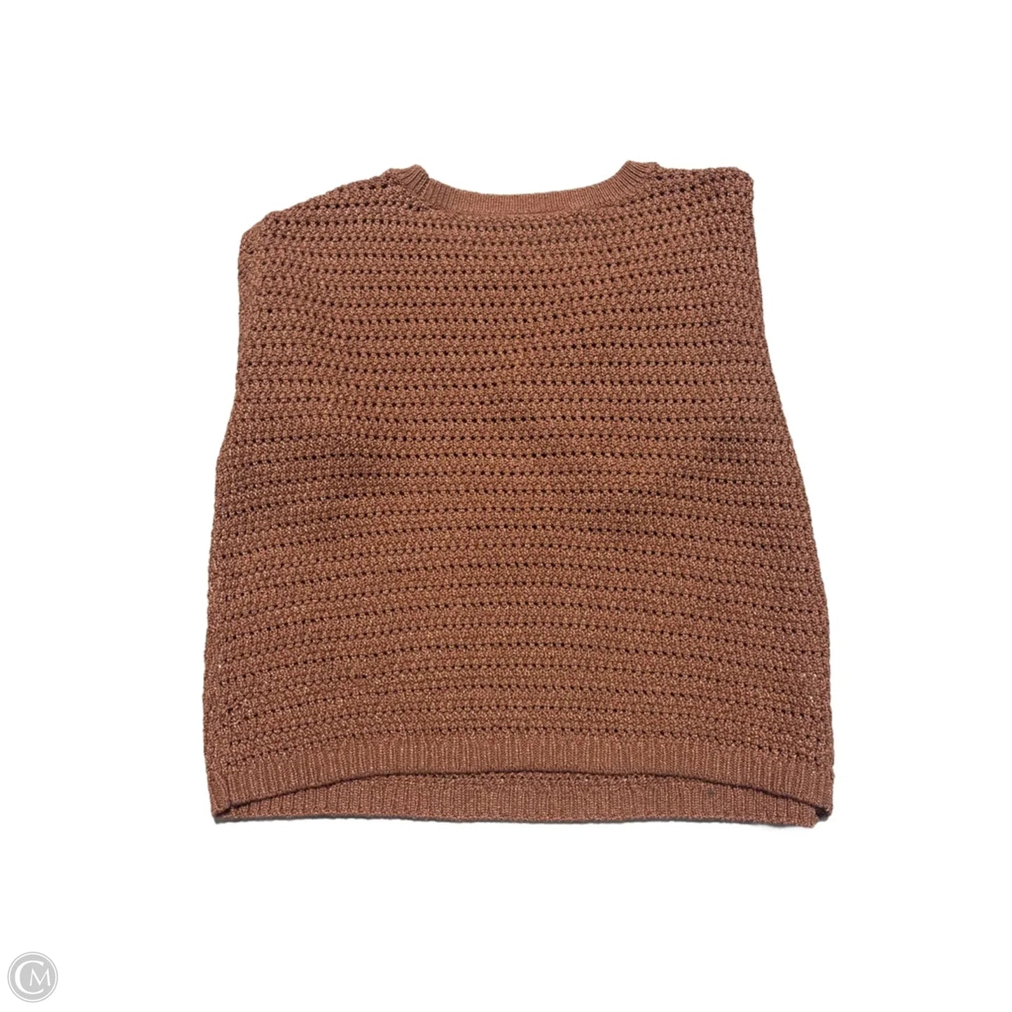 Sweater Short Sleeve By Loft In Brown, Size: Xs