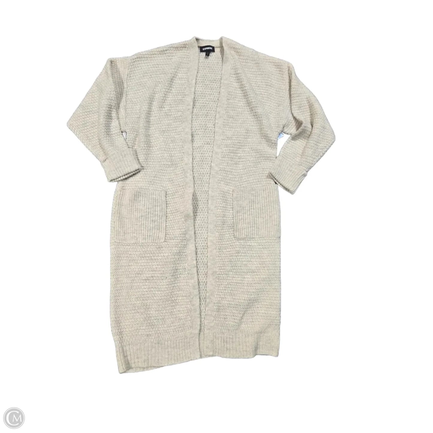 Cardigan By Express In Cream, Size: M