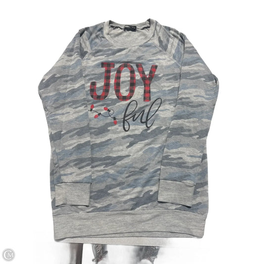 Top Long Sleeve By Zutter In Camouflage Print, Size: S