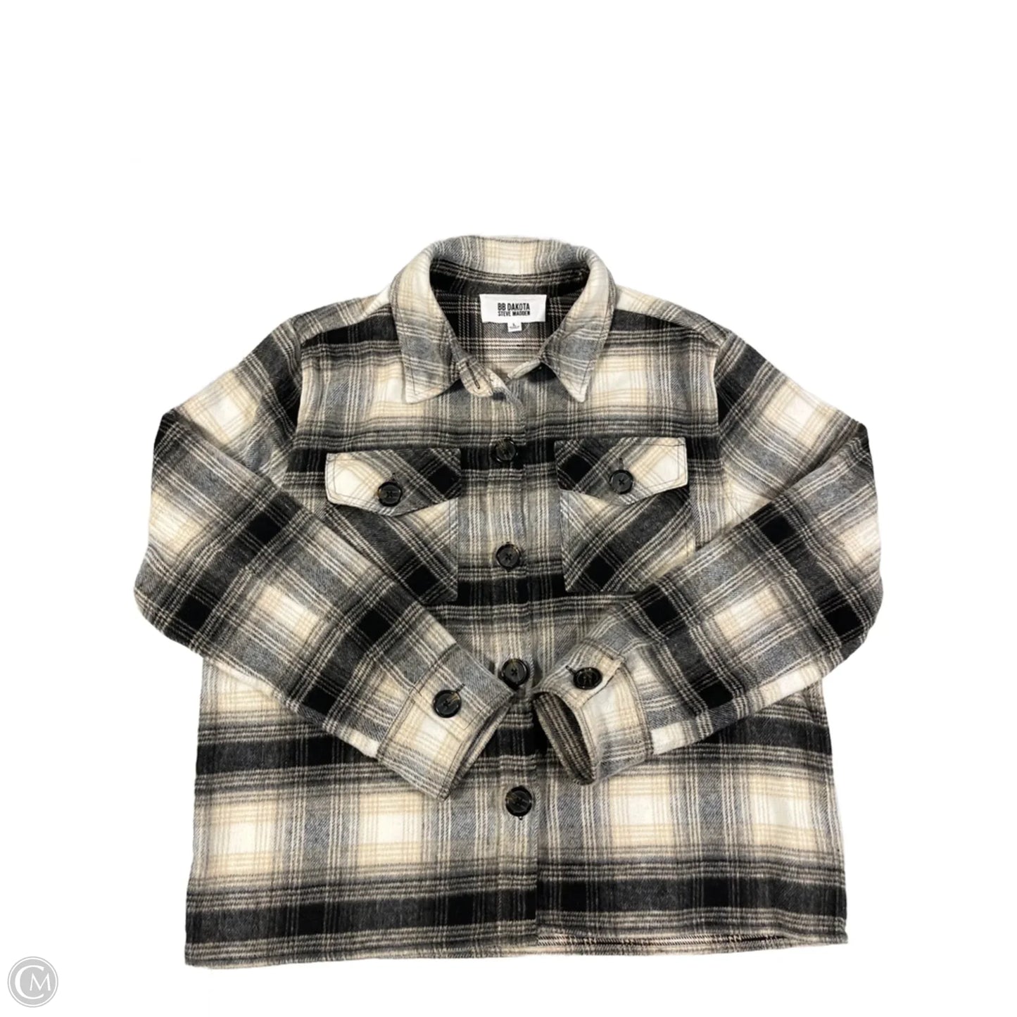 Jacket Shirt By Bb Dakota In Plaid Pattern, Size: L