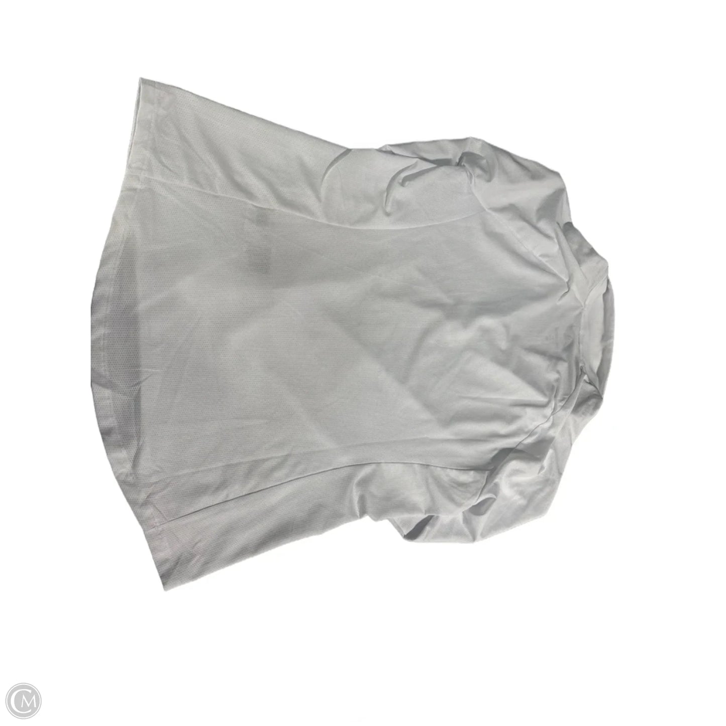 Athletic Top Long Sleeve Collar By Adidas In White, Size: M