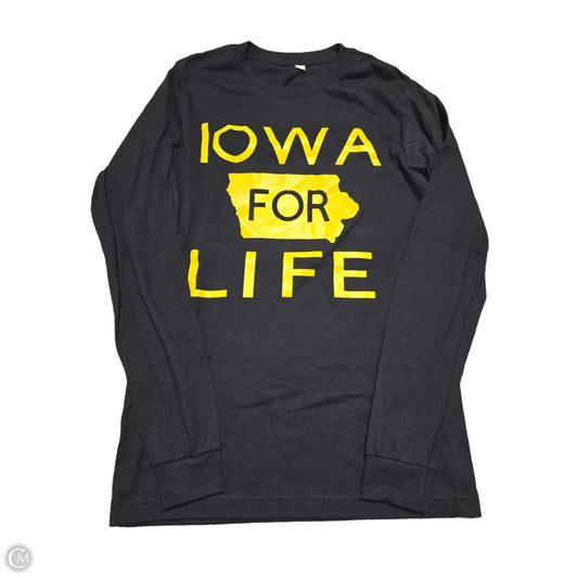 Top Long Sleeve By Canvas In Black, Size: M