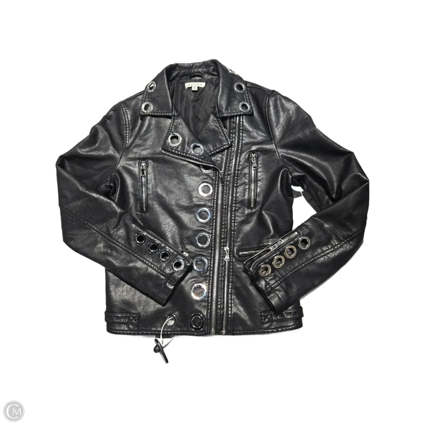 Jacket Leather By Adore In Black, Size: M