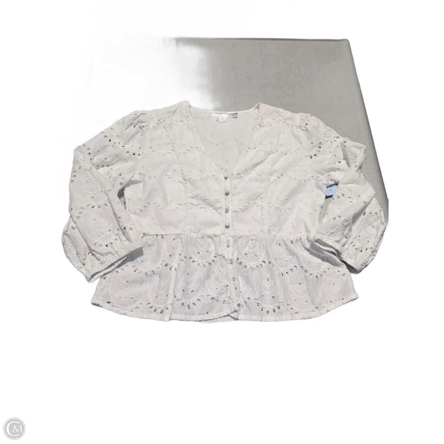 Top Long Sleeve By French Connection In White, Size: M