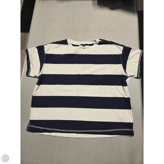 Top Short Sleeve Basic By Old Navy In Striped Pattern, Size: Xl