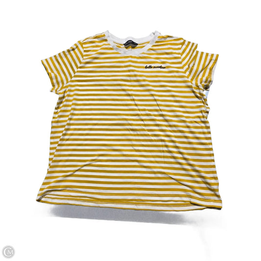Top Short Sleeve Basic By F&f In Striped Pattern, Size: Xl