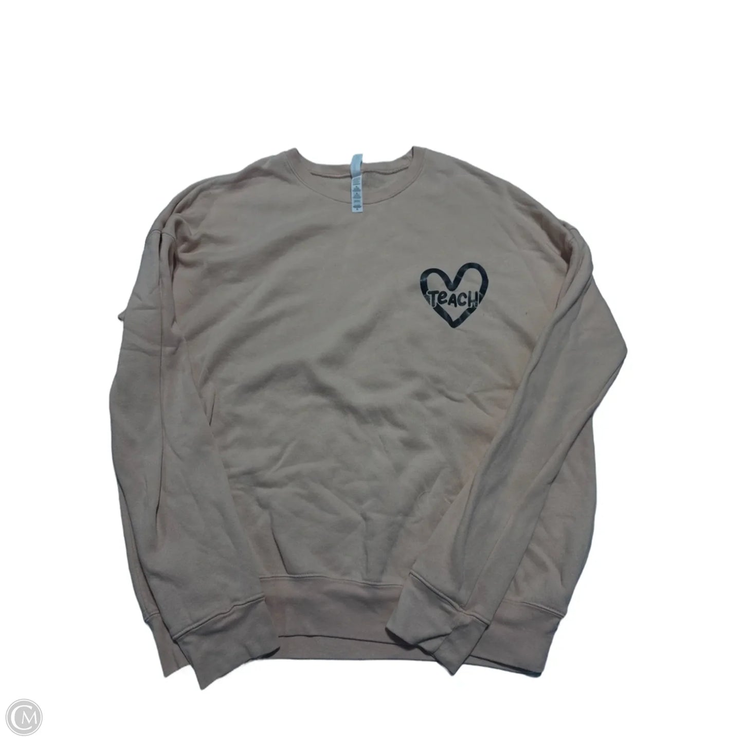 Sweatshirt Crewneck By Cme In Peach, Size: Xl