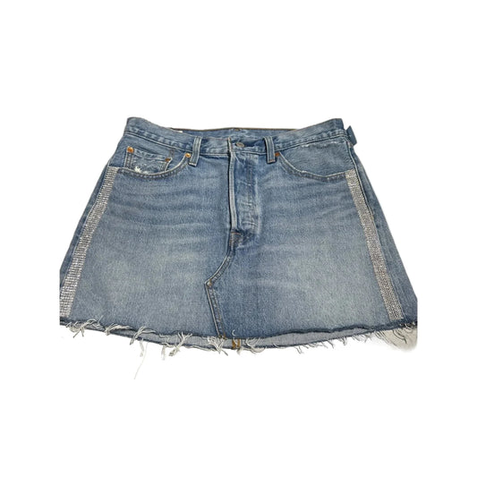 Skirt Mini & Short By Levis In Blue Denim, Size: 8