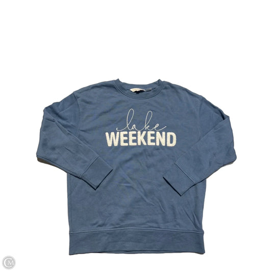 Sweatshirt Crewneck By Shiraleah In Blue, Size: S