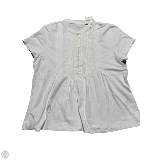 Top Short Sleeve Basic By Lands End In White, Size: M