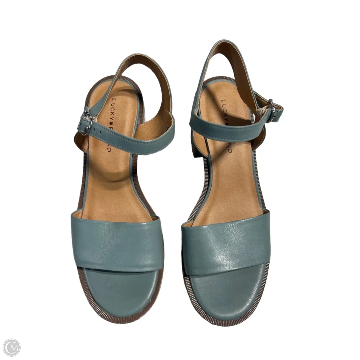 Shoes Heels Block By Lucky Brand In Green, Size: 8.5