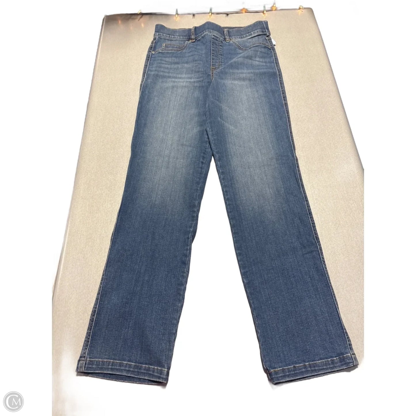 Jeans Skinny By Spanx In Blue Denim, Size: 12