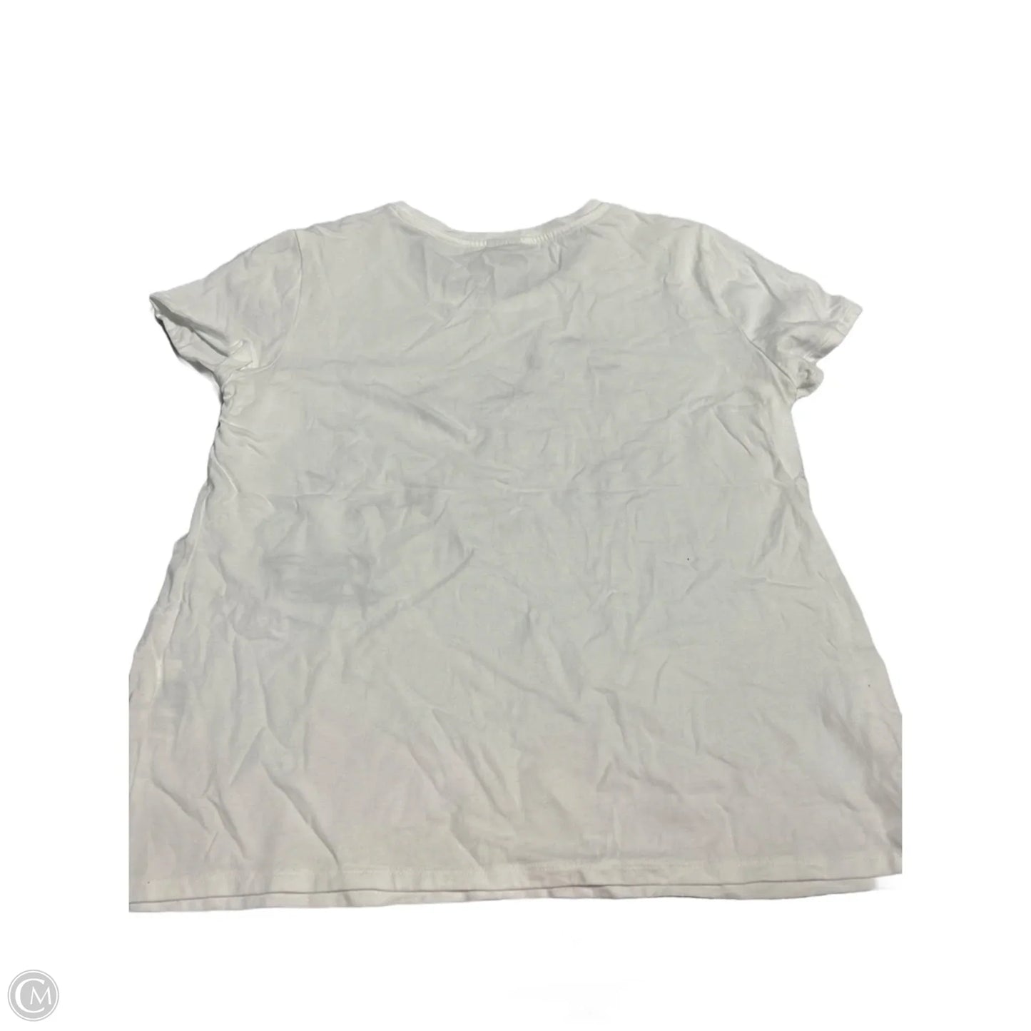 Top Short Sleeve Basic By Chicos In White, Size: L
