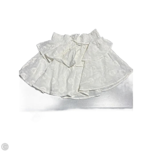 Skirt Mini & Short By Dee Elly In White, Size: M