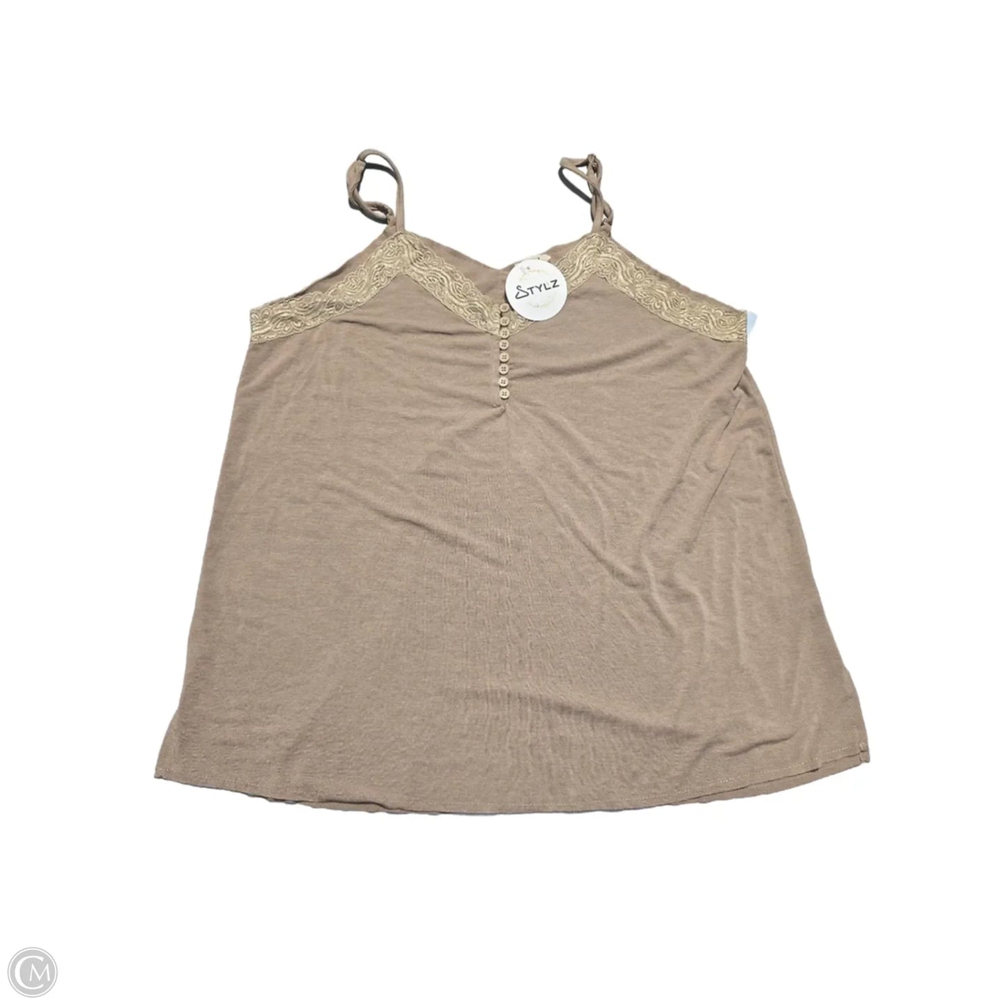 Tank Top By Pol In Brown, Size: L