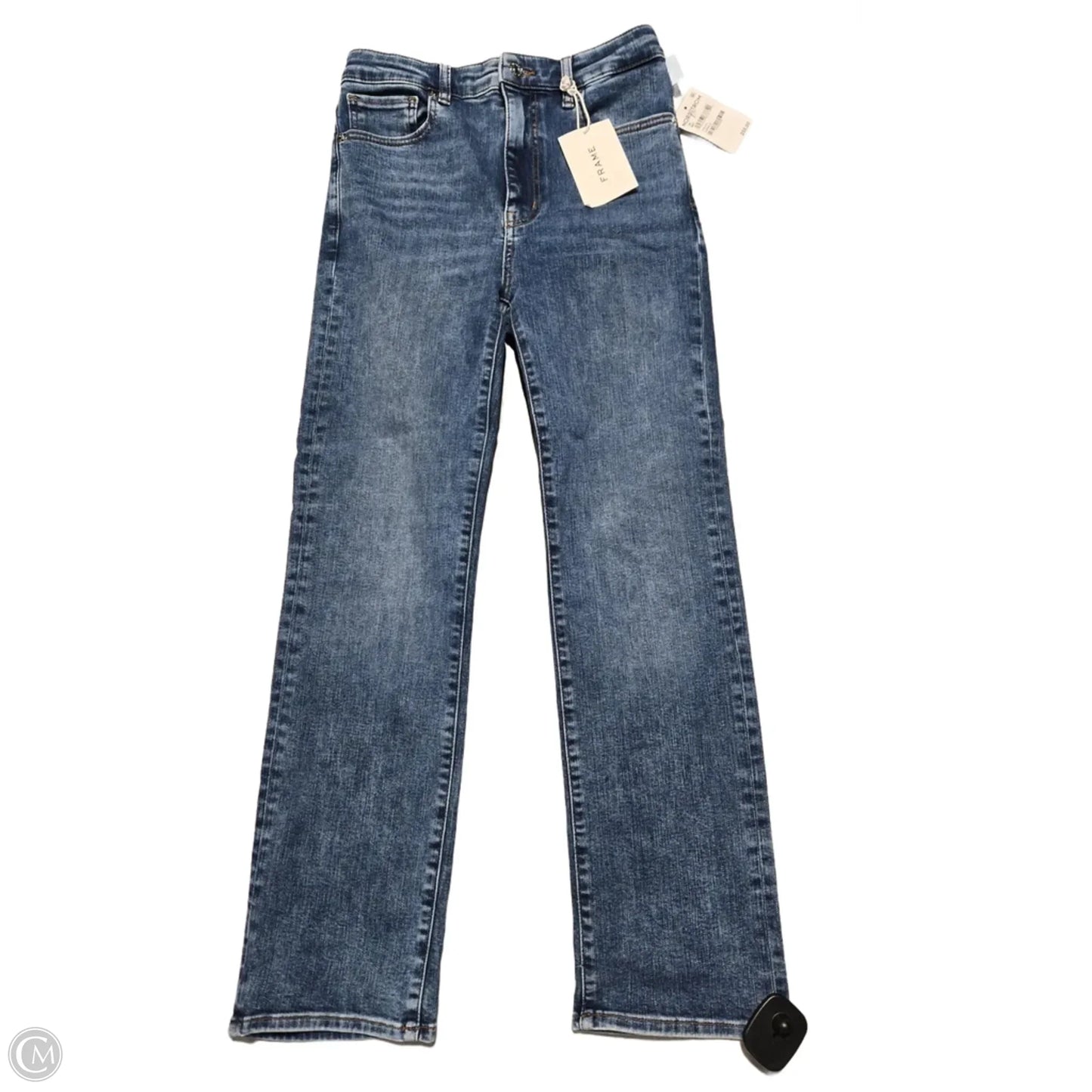 Jeans Straight By Frame In Blue Denim, Size: 6