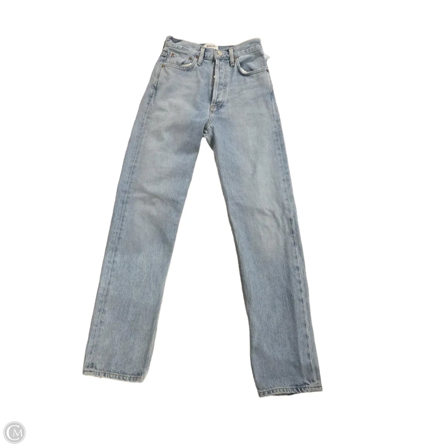 Jeans Straight By Agolde In Blue Denim, Size: 0
