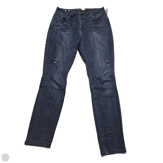 Jeans Skinny By Cabi In Blue Denim, Size: 10